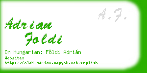 adrian foldi business card