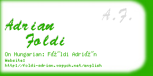 adrian foldi business card